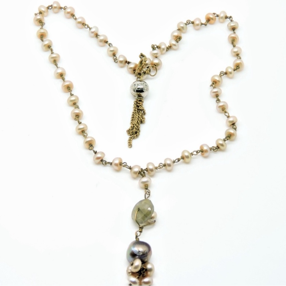 Donatella Pellini Necklace Italy Pearls Brass